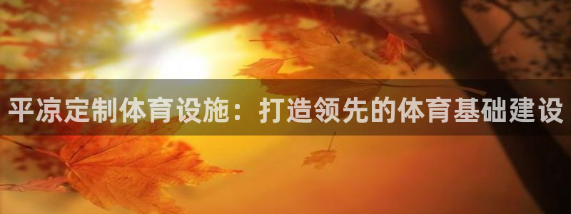 意昂3官网：平凉定制体育设施：打造领先的体育基础建设