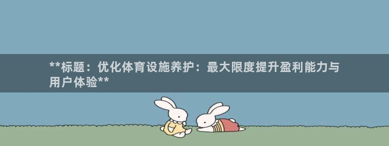 意昂3五金厂：**标题：优化体育设施养护：最大限度提