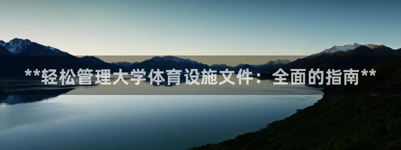 意昂3官方：**轻松管理大学体育设施文件：全面的指南** 